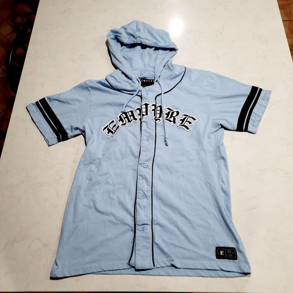 Empyre B Team 2fer Baseball Jersey Mens White Embroidered Logos EUC Large